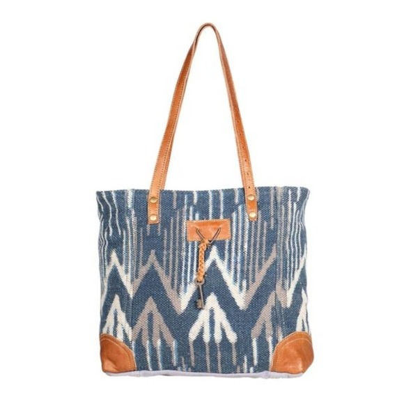 Myra Bag Handbags - NEW Blue White Myra Beholden Shoulder Tote Bag